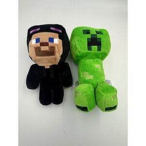 Minecraft Plush Toy Steve Enderman Costume and Creeper Set 8 Inch